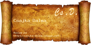 Csajka Dalma névjegykártya